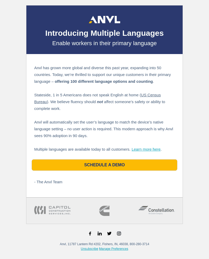 Anvl Introduces Multiple Language Capabilities