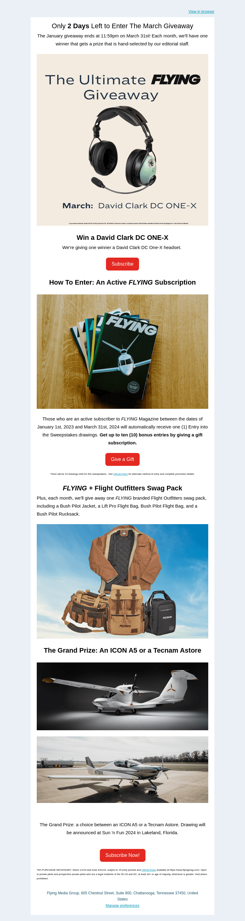 Flying Magazine email from Thu, Mar 30, 2023