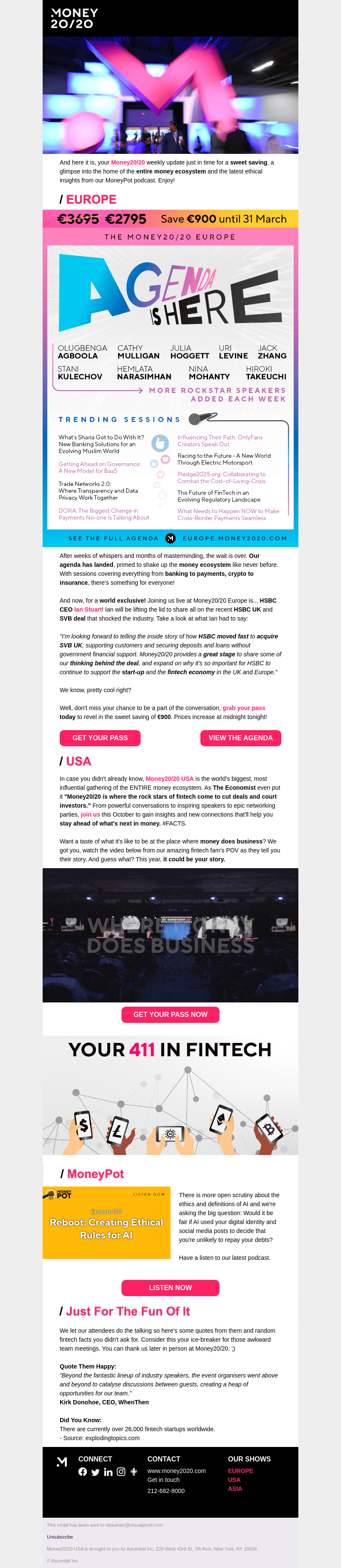 Money20/20 email from Fri, Mar 31, 2023
