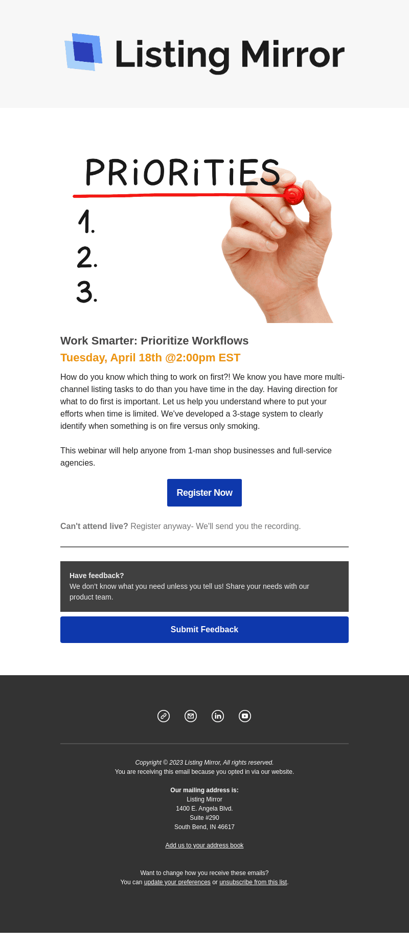 Sign up for free: Work Smarter