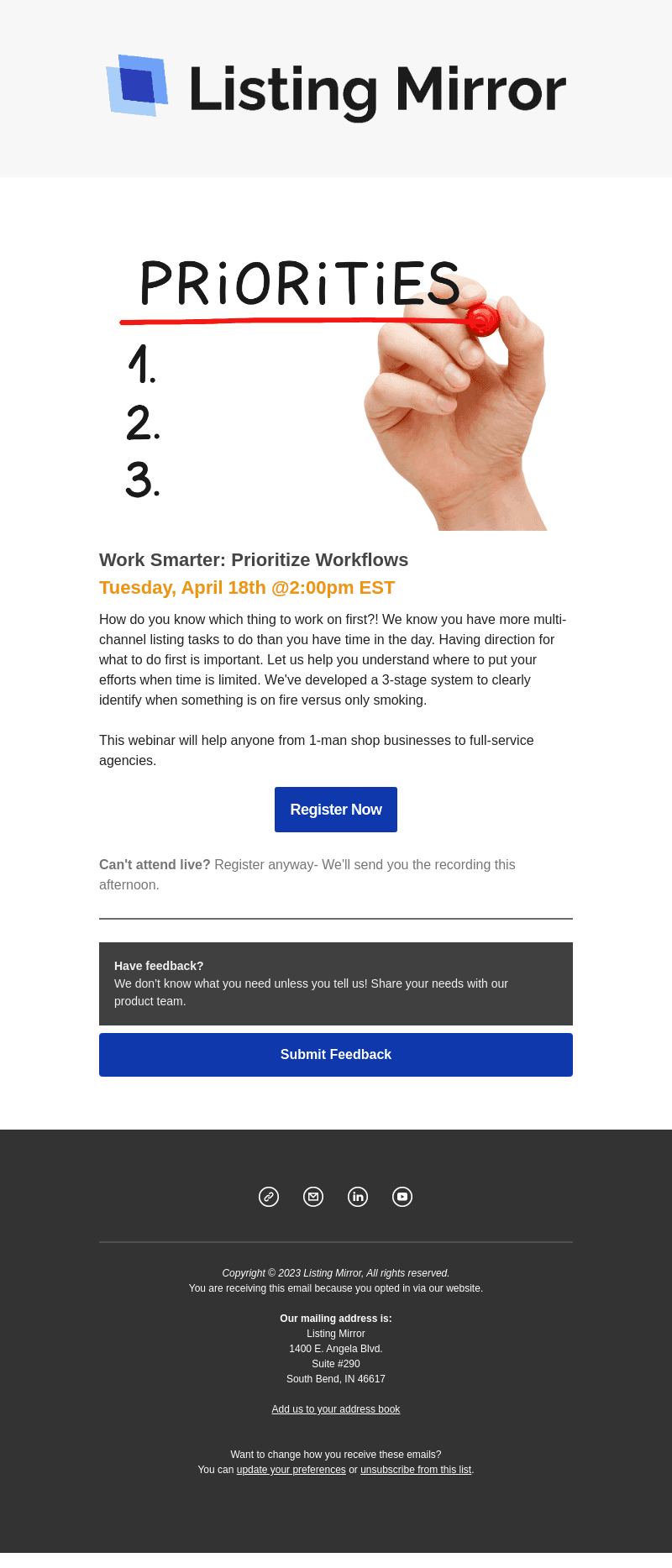 Free Webinar TOMORROW. Register now.
