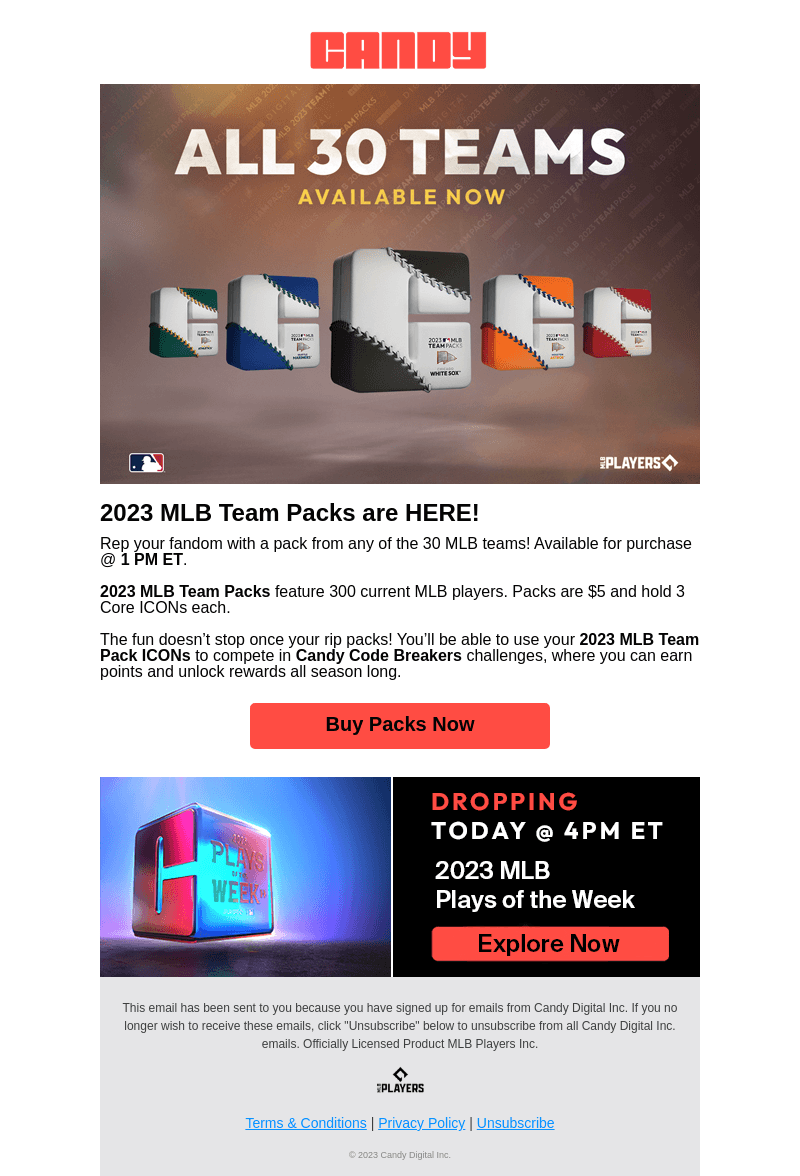 [Available Now] 2023 MLB Team Packs are here!
