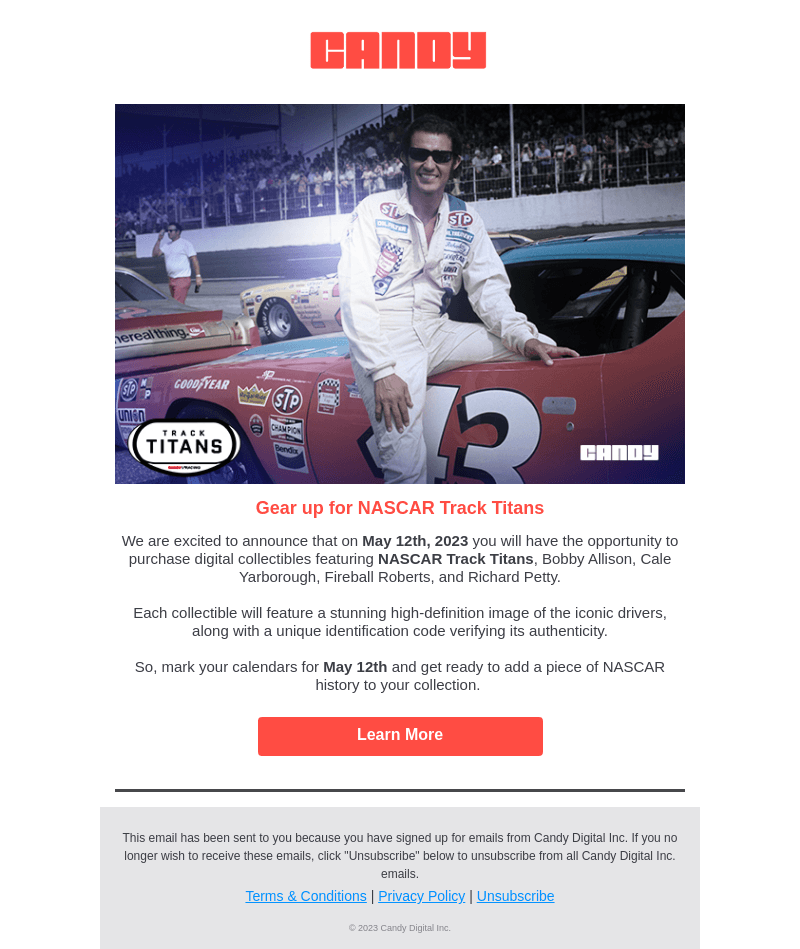 Candy Visual email from Tue, May 9, 2023
