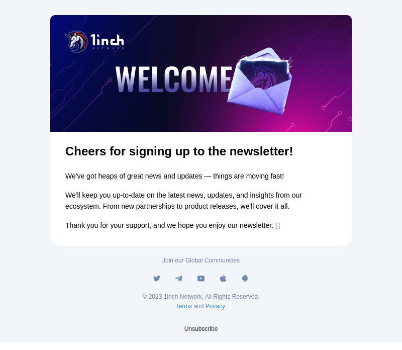 Welcome to the 1inch Network!