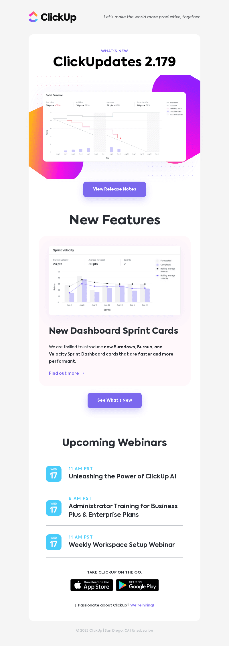 New Dashboard Sprint cards for accurate performance tracking