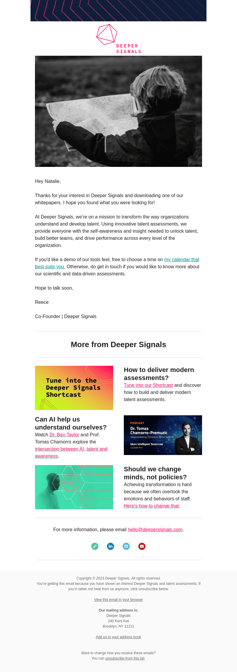 Schedule a demo and learn more about Deeper Signals
