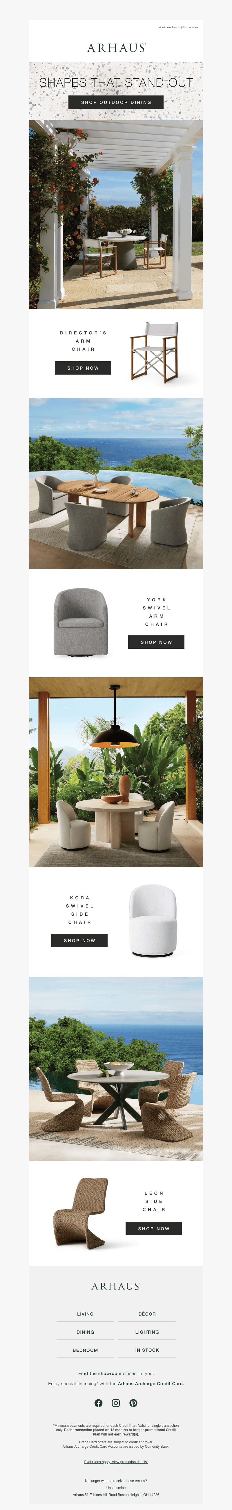 New Outdoor Dining Chairs Have Arrived