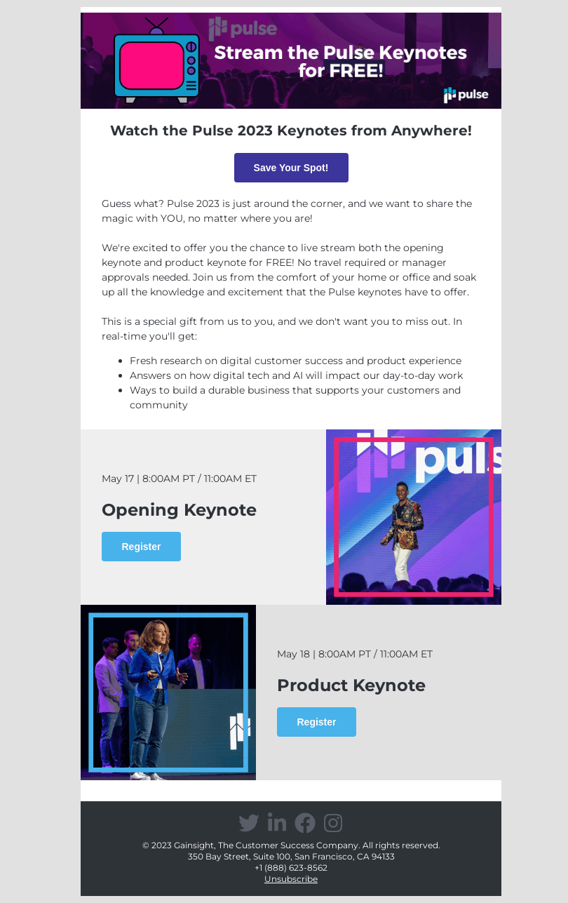 You're Invited - Livestream the Pulse 2023 Keynotes