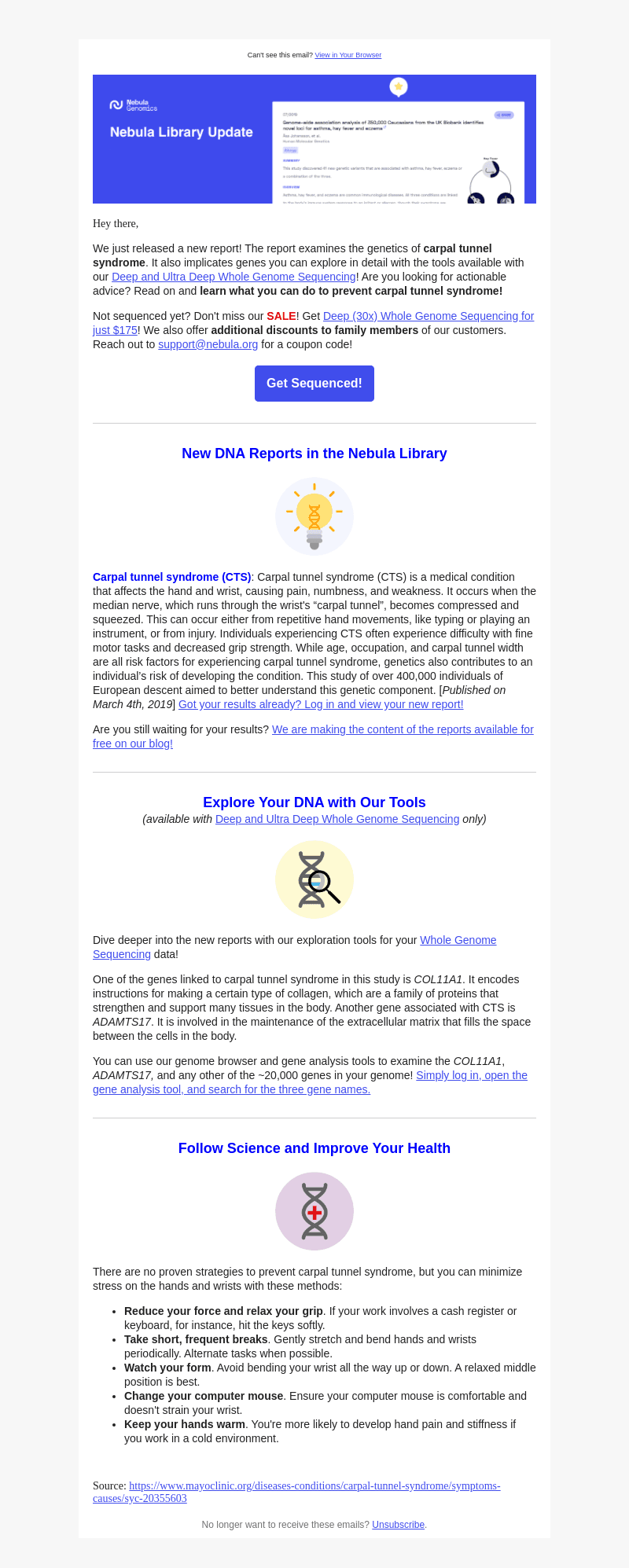 New report: 🧬Carpal tunnel syndrome
