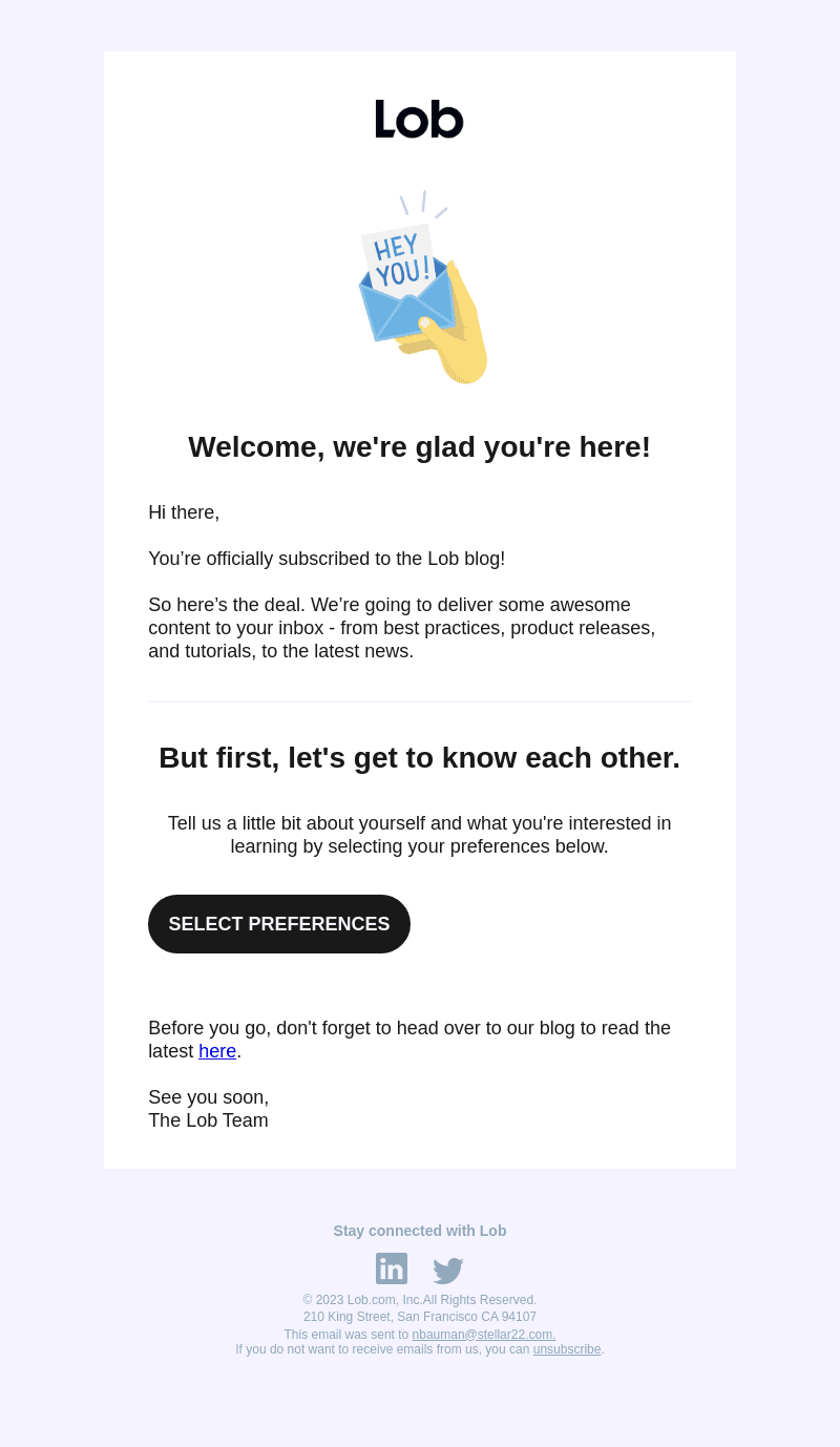 You're in!