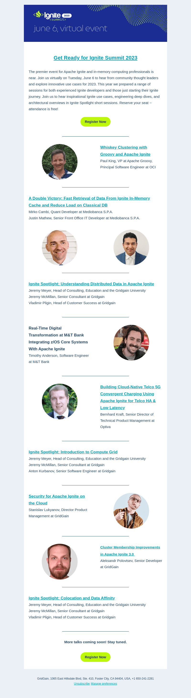 Ignite Summit 2023: View the full event schedule & register now!