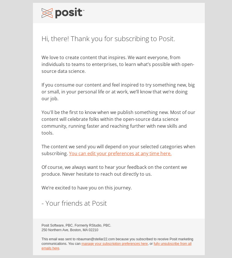 Welcome to the Posit community