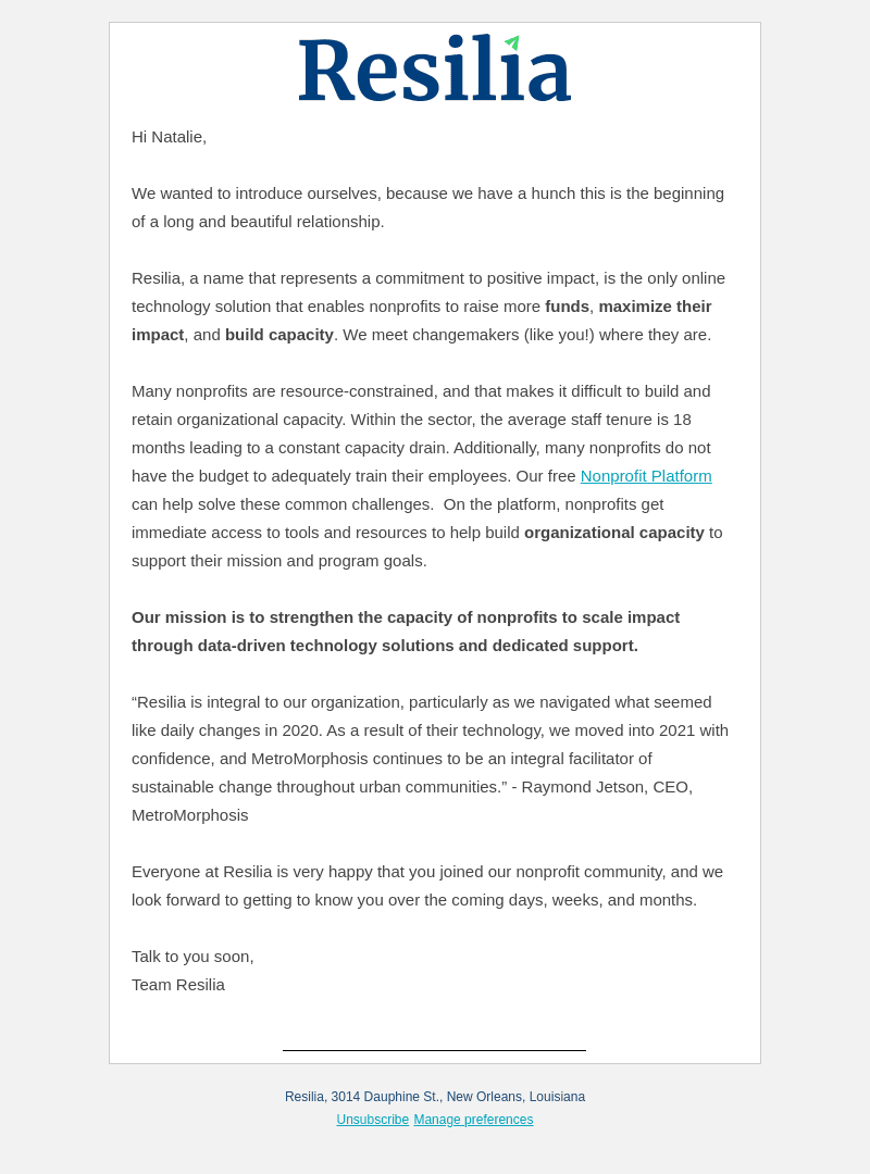Introducing you to Resilia