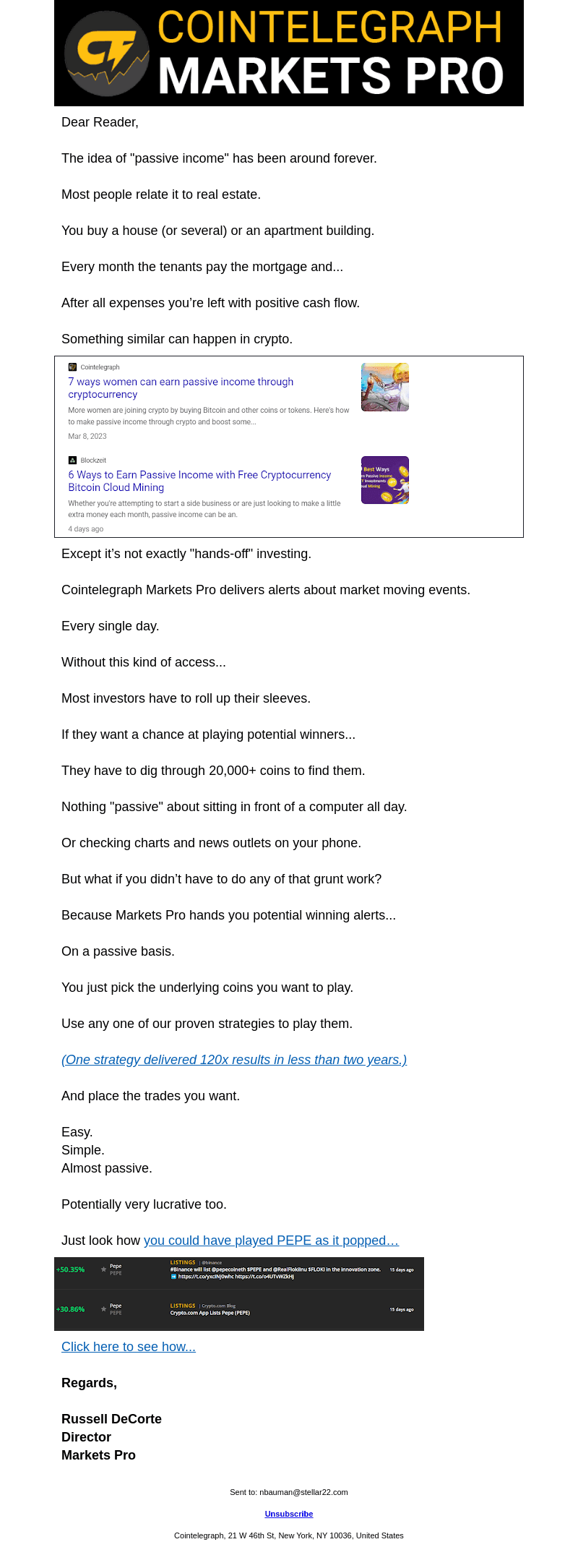 Closest thing to passive crypto income