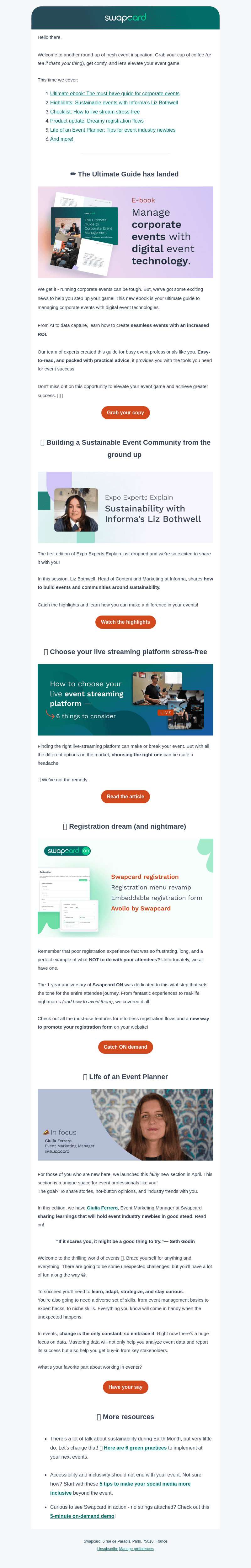 Swapcard email from Mon, May 22, 2023