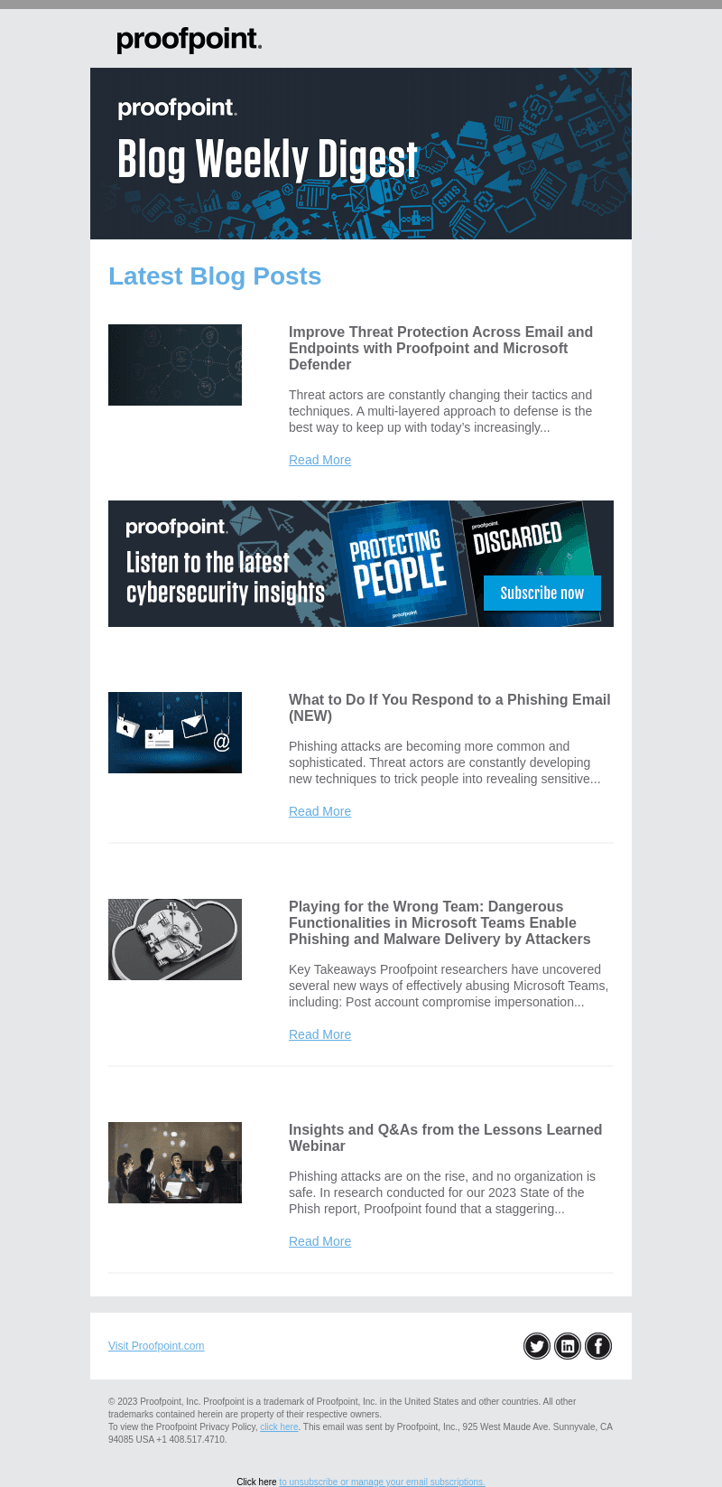 Proofpoint Blog Weekly Digest - Monday May 22, 2023