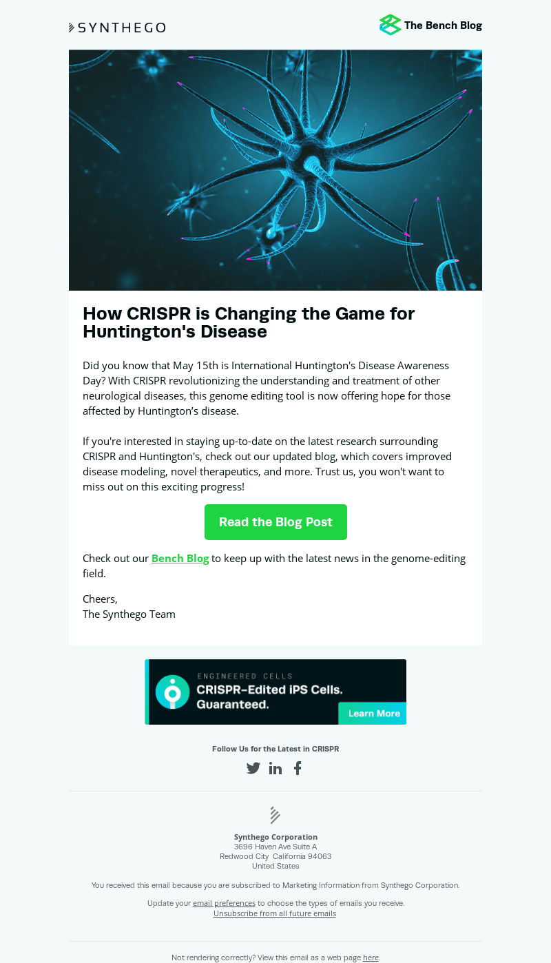 Unlocking Huntington's Disease with CRISPR