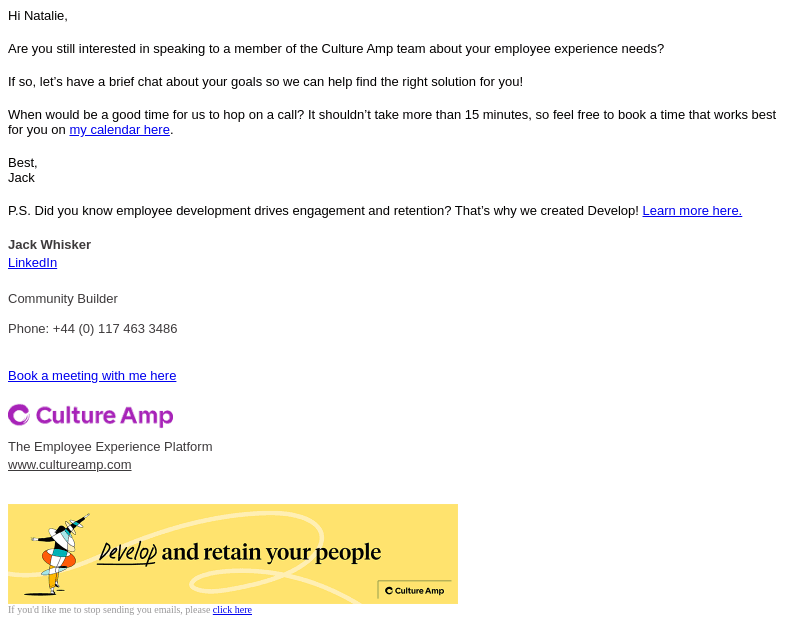Natalie, is employee experience still a priority?