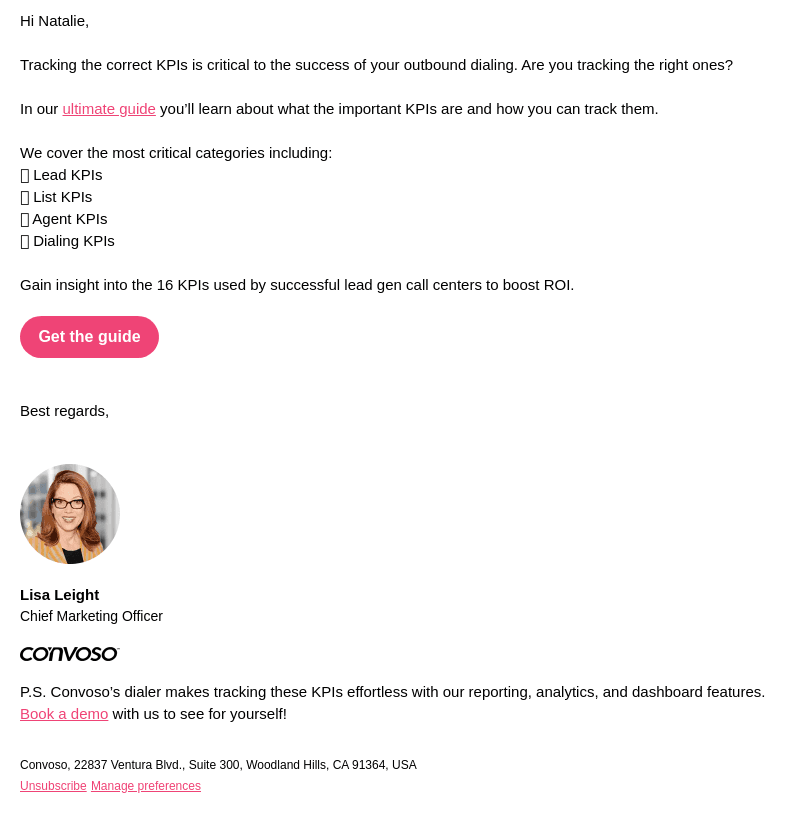 Convoso email from Sat, May 27, 2023