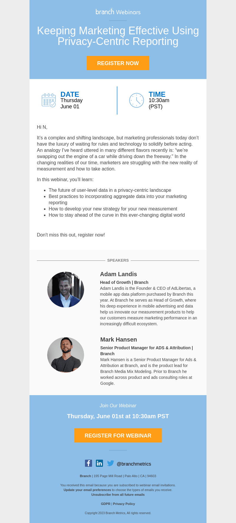 Join Us: [Webinar] Keeping Marketing Effective Using Privacy-Centric Reporting