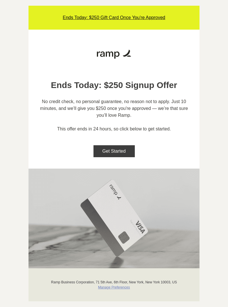 Ramp email from Wed, May 31, 2023