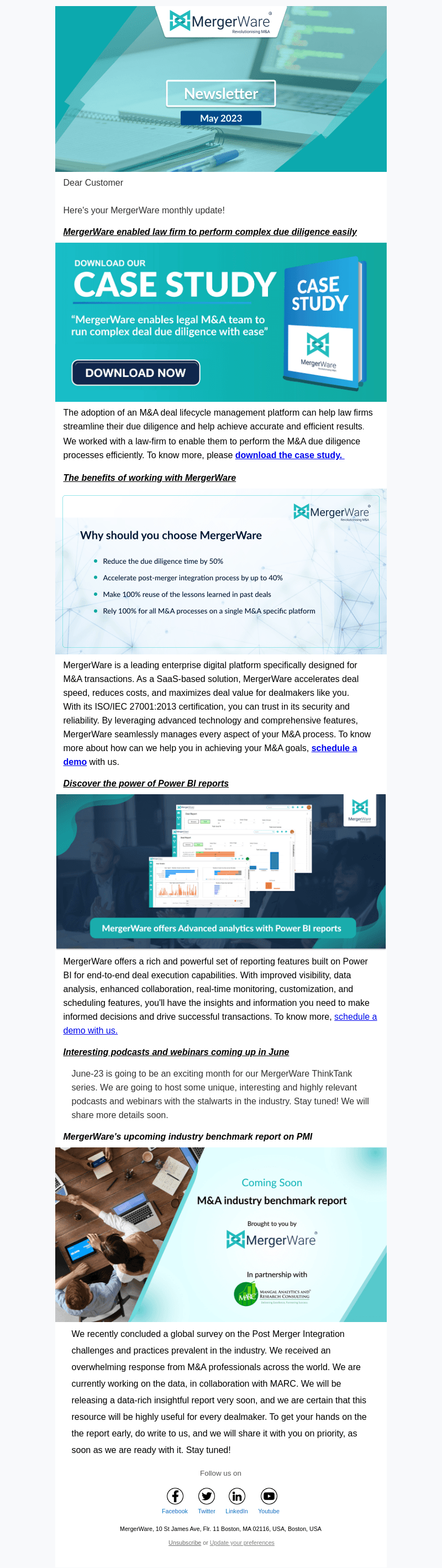 MergerWare email from Thu, Jun 1, 2023