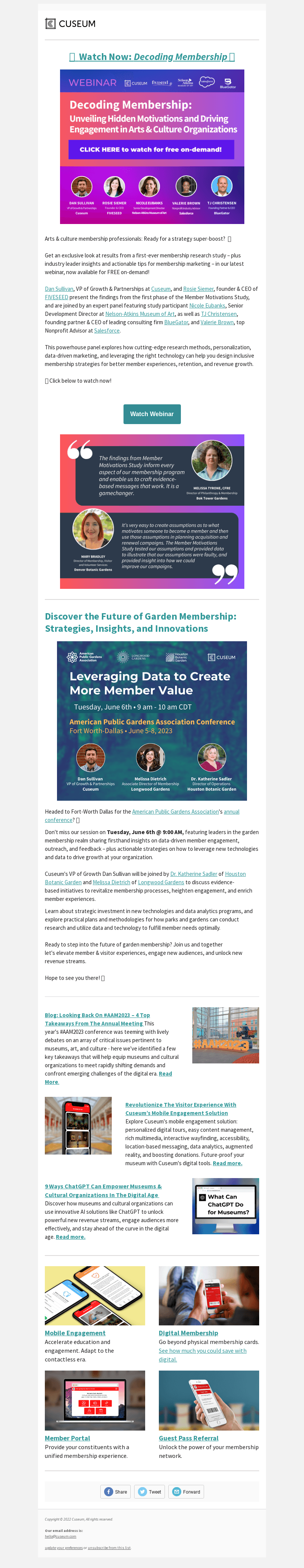 Cuseum email from Fri, Jun 2, 2023