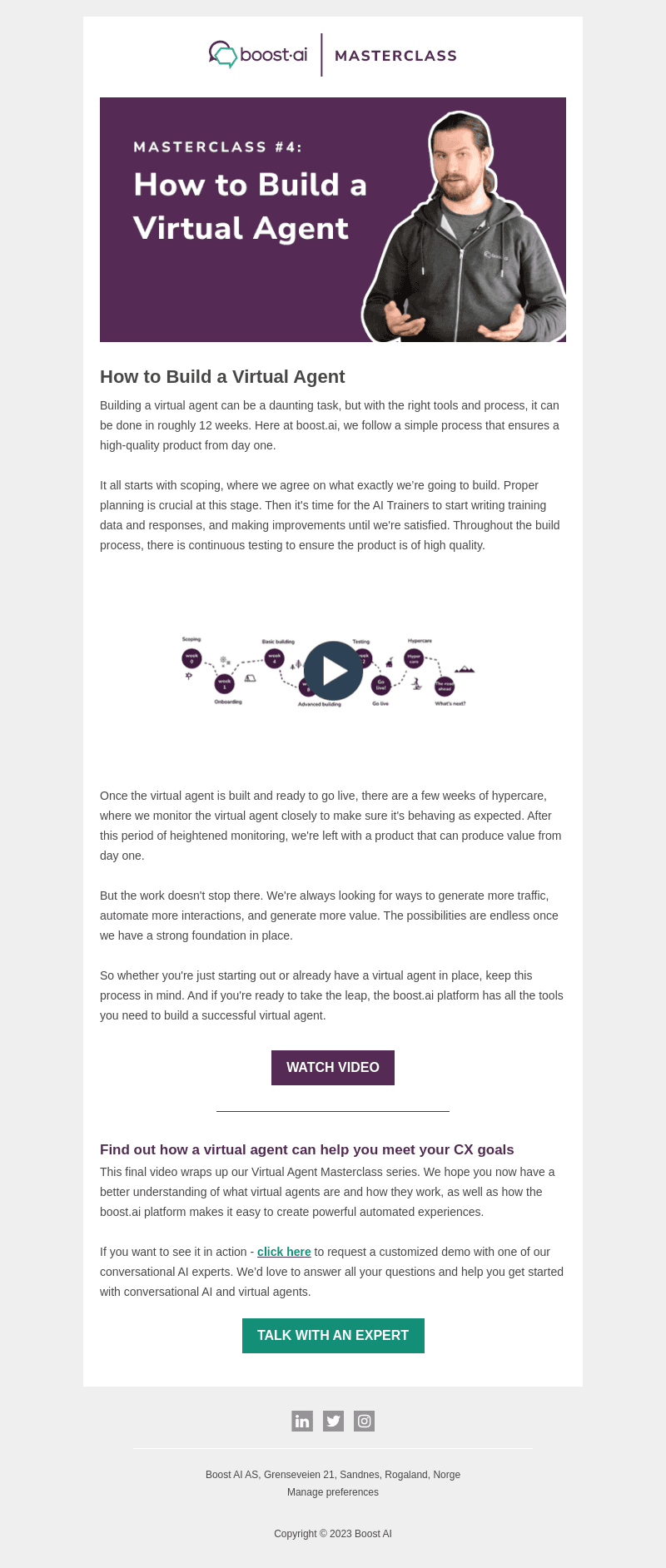 Boost.ai Masterclass #4: How to Build a Virtual Agent
