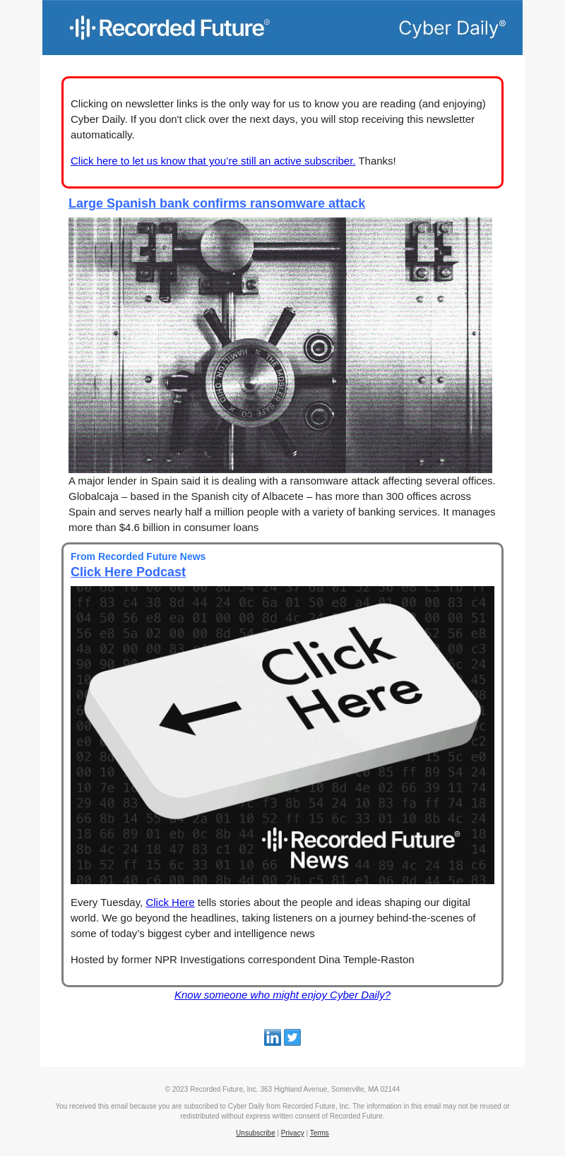 Are you still reading Cyber Daily?