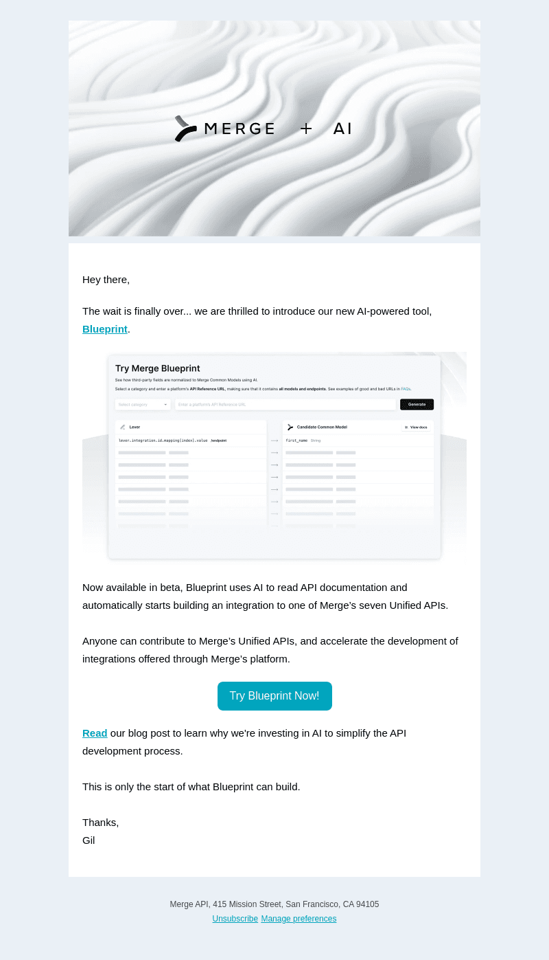 Meet Blueprint: Merge’s New AI-Powered Tool