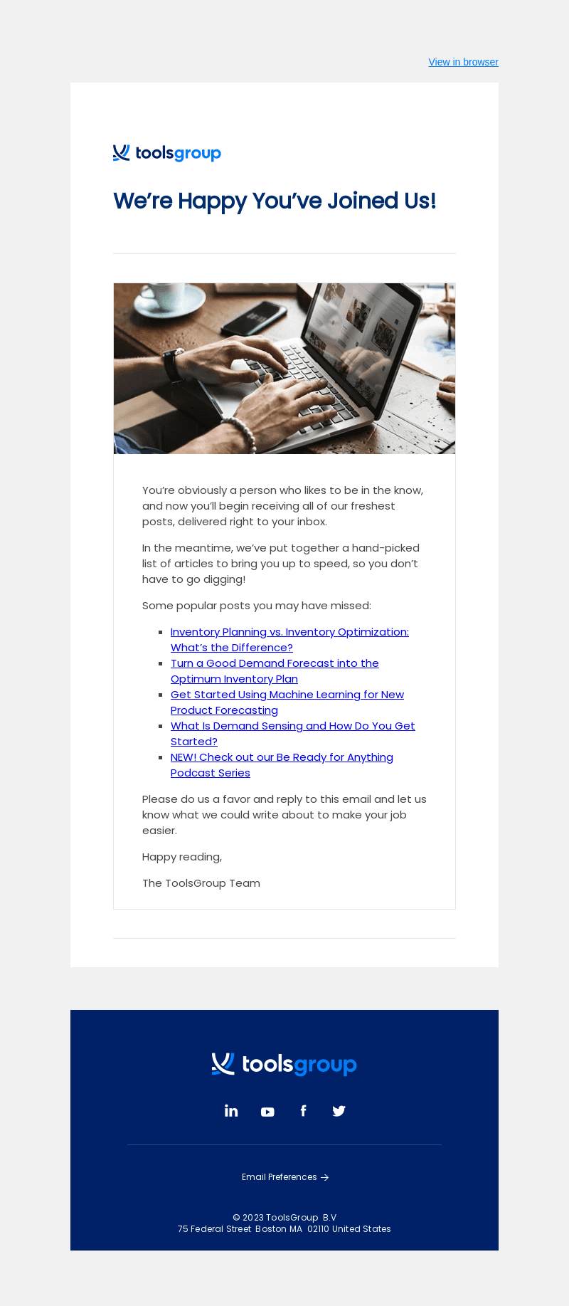 toolsgroup email from Sun, Jun 11, 2023