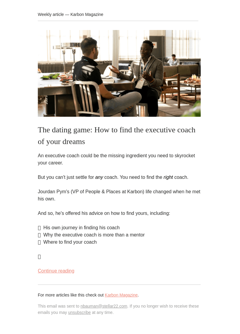 Is a coach your missing ingredient?