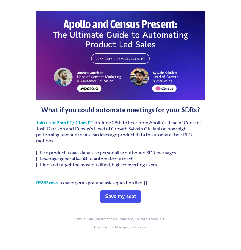 Webinar: First-Party Data to Automate Product-Led Sales