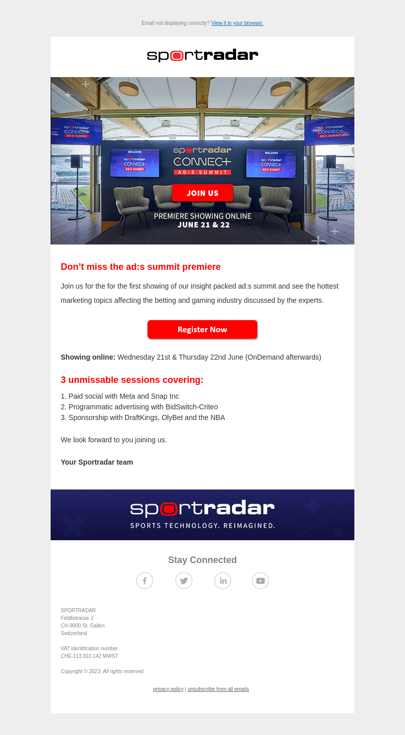 Final Reminder – watch the ad:s summit tomorrow