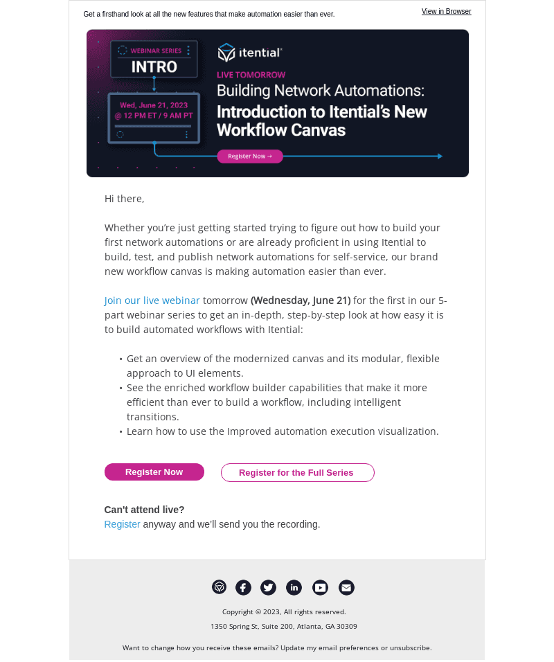 Demo Tomorrow: Build Network Automations with Itential