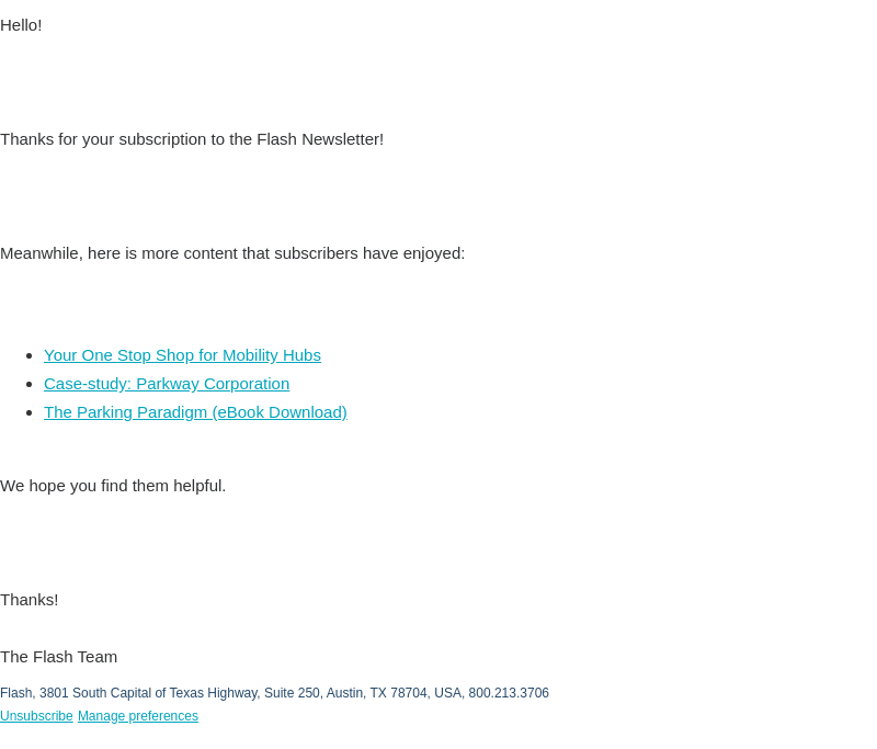 FlashParking email from Wed, Jun 21, 2023