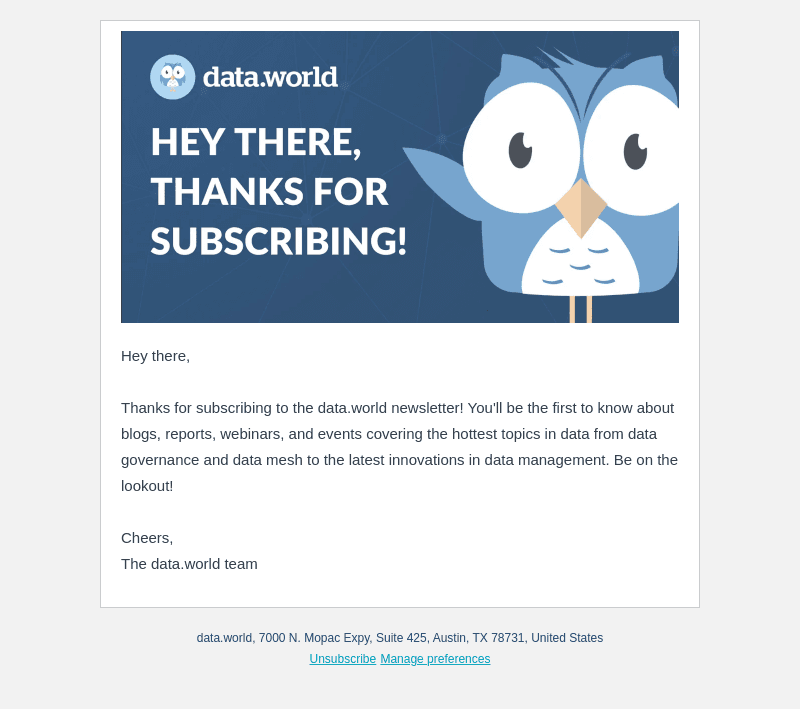 Data.world email from Thu, Jun 22, 2023
