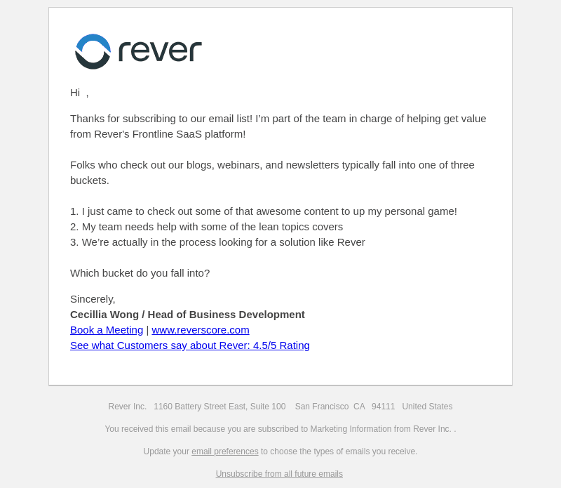 Rever email from Thu, Jun 22, 2023