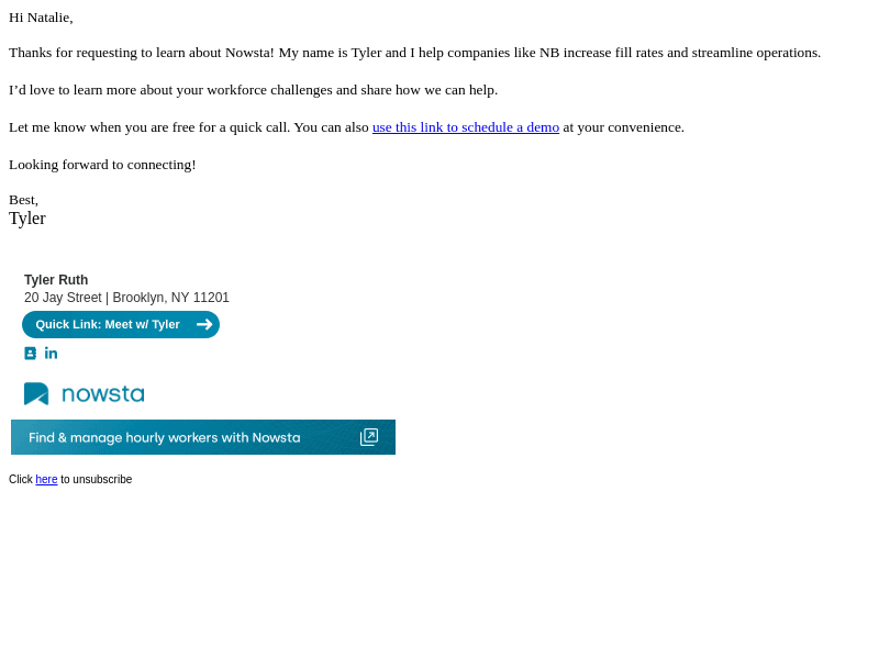 Nowsta email from Thu, Jun 22, 2023