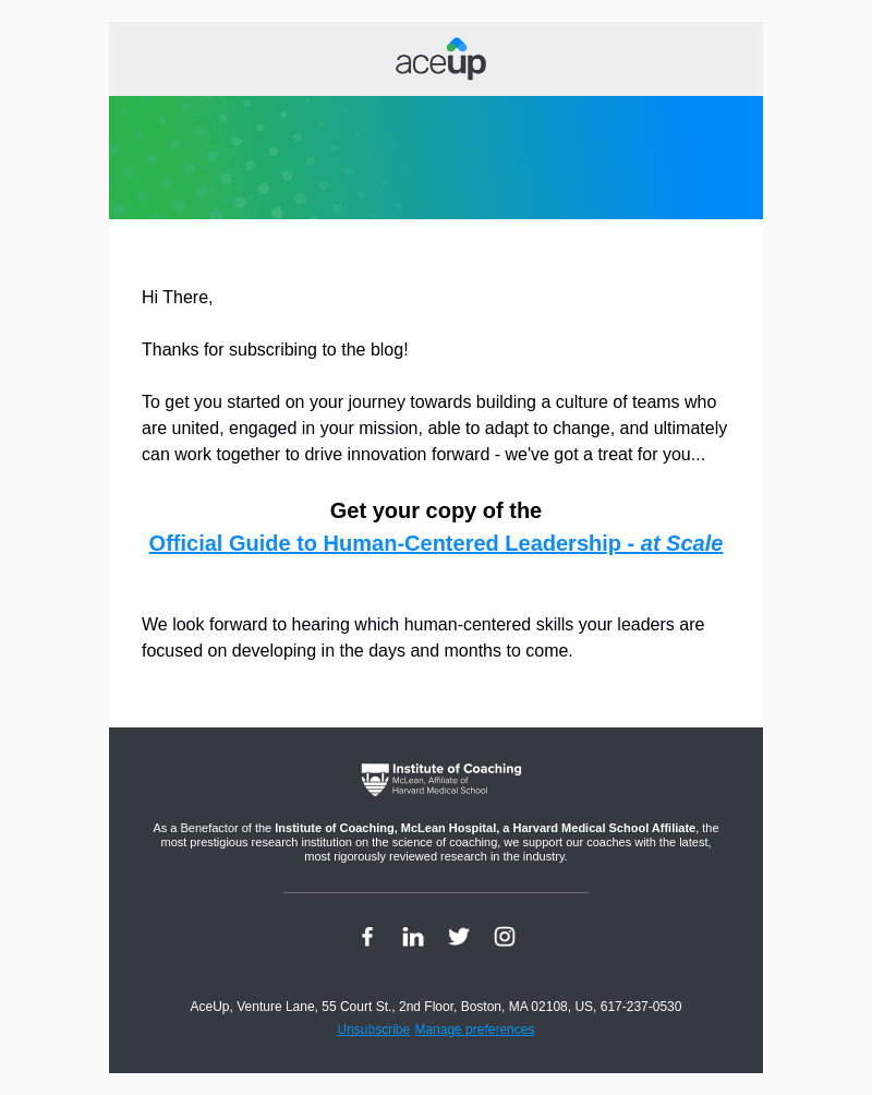 AceUp email from Thu, Jun 22, 2023