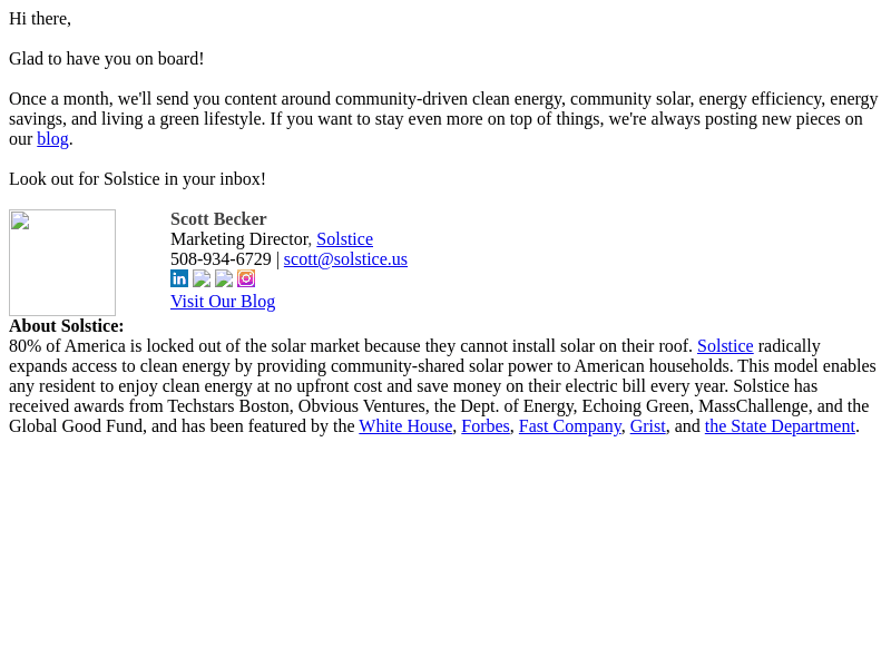 Solstice email from Thu, Jun 22, 2023