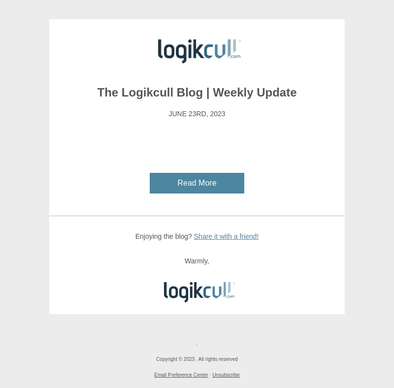 Logikcull email from Fri, Jun 23, 2023