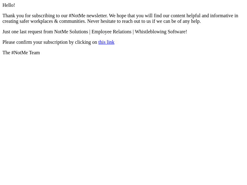 NotMe Solutions Inc. email from Tue, Jun 27, 2023