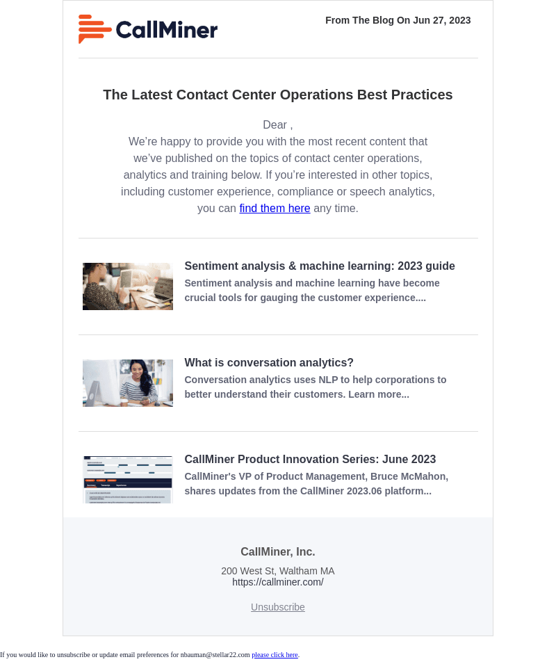Contact Center Best Practices from CallMiner
