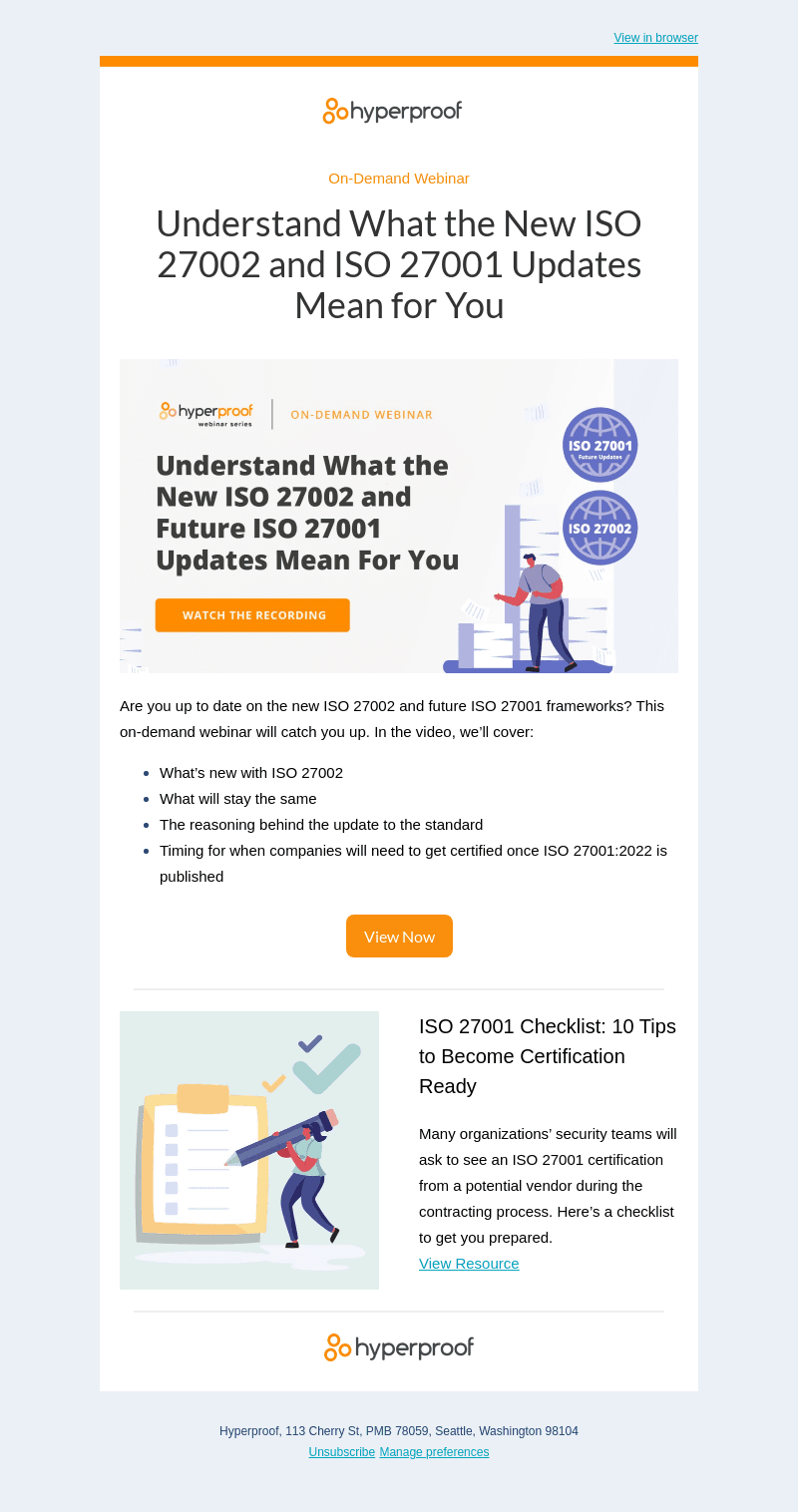 ISO 27002 and the Updated 27001