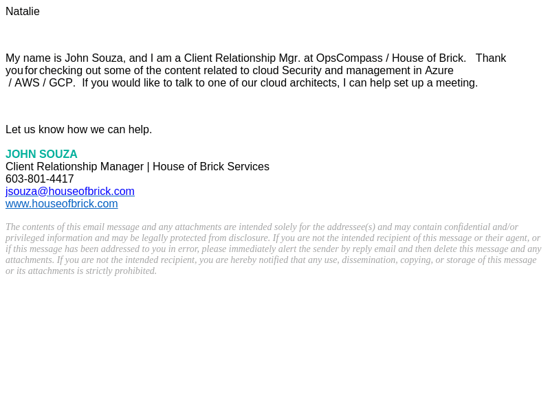 House of Brick email from Tue, Jun 27, 2023