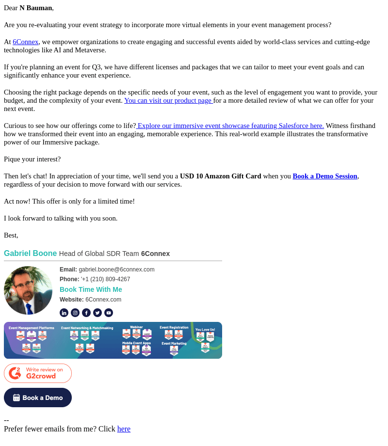 Exclusive Offer for Stellar22 from 6Connex