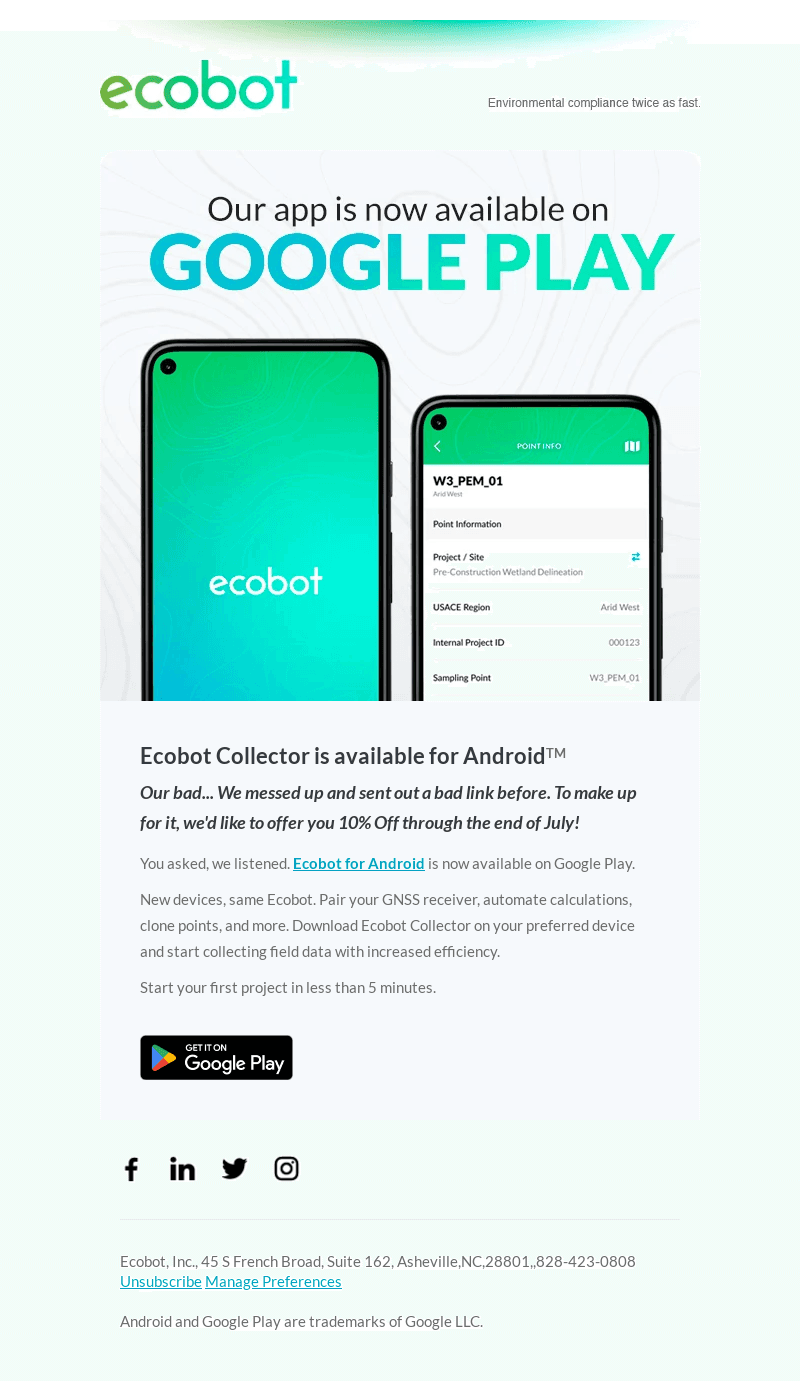 Ecobot email from Thu, Jun 29, 2023