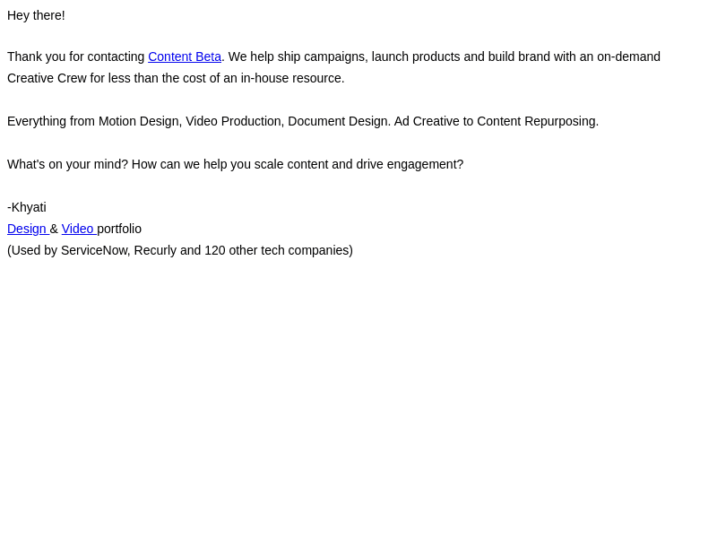 Demo request - Content Beta