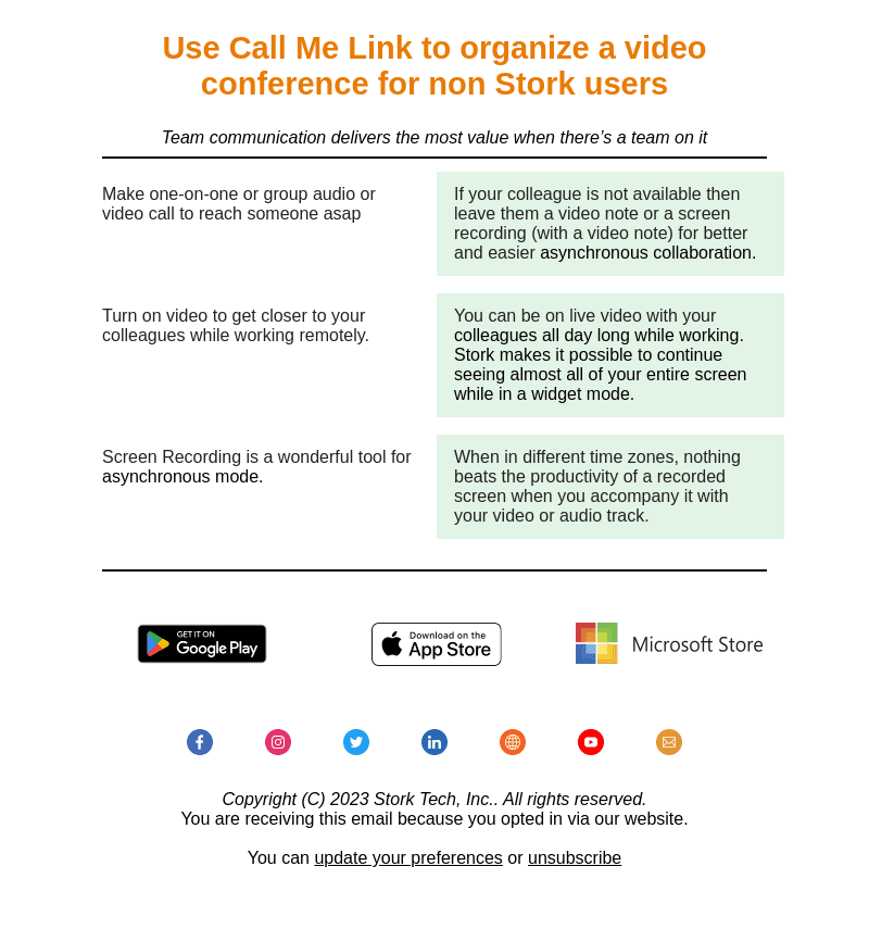 Stork email from Fri, Jun 30, 2023